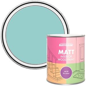 Rust-Oleum Blue Interior Wood Paint in Matt Finish Teal 750ml Rust-Oleum Blue Interior Wood Paint in Matt Finish Teal 750ml
