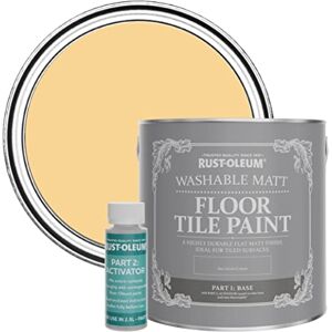 Rust-Oleum Yellow Washable Matt Floor Tile Paint Mustard 2.5L Rust-Oleum Yellow Washable Matt Floor Tile Paint Mustard 2.5L