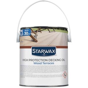 STARWAX High Decking Oil Terraces and Colorless Exterior Protects-Deeply Nourishes-Prevents Drying-Made in France-2.5L-1l = 10 to 12m², WOOD, Colourless STARWAX High Decking Oil Terraces and Colorless Exterior Protects-Deeply Nourishes-Prevents Drying-Made in France-2.5L-1l = 10 to 12m², WOOD, Colourless