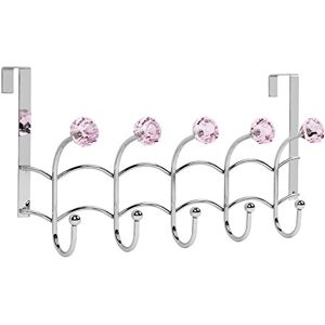 Galashield Over The Door Hook Pink Acrylic Hooks and Stainless Steel Organizer Door Hanger Towel Rack (10 Hooks) Galashield Over The Door Hook Pink Acrylic Hooks and Stainless Steel Organizer Door Hanger Towel Rack (10 Hooks)