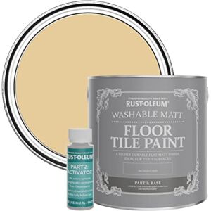 Rust-Oleum Yellow Washable Matt Floor Tile Paint Sandstorm 2.5L Rust-Oleum Yellow Washable Matt Floor Tile Paint Sandstorm 2.5L