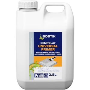 Bostik Cempolay Universal Primer 2.5L Water-Based, Solvent-Free Acrylic Floor Primer for Porous & Non-Porous Surfaces and quick drying ready mixed bonding agent Bostik Cempolay Universal Primer 2.5L Water-Based, Solvent-Free Acrylic Floor Primer for Porous & Non-Porous Surfaces and quick drying ready mixed bonding agent