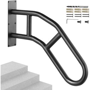 VEVOR Handrails for Outdoor Steps, 29" Length Wall Mount Safety Railings for 1-3 Steps, U-Shaped Handrail with Matte Black Finished, Stair Handrails for Kids, Elderly, Pregnant Women, Disabled VEVOR Handrails for Outdoor Steps, 29" Length Wall Mount Safety Railings for 1-3 Steps, U-Shaped Handrail with Matte Black Finished, Stair Handrails for Kids, Elderly, Pregnant Women, Disabled