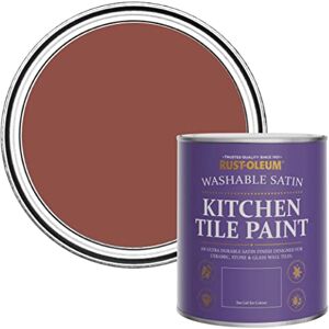 Rust-Oleum Red water resistant Kitchen Tile Paint in Satin Finish Fire Brick 750ml Rust-Oleum Red water resistant Kitchen Tile Paint in Satin Finish Fire Brick 750ml