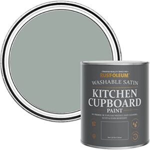 Rust-Oleum Grey Scrubbable Kitchen Cupboard Paint in Satin Finish Pitch Grey 750ml Rust-Oleum Grey Scrubbable Kitchen Cupboard Paint in Satin Finish Pitch Grey 750ml