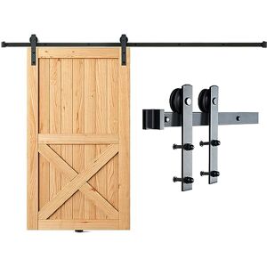 VEVOR 8FT Sliding Barn Door Hardware Kit, 330LBS Loading Heavy Duty Barn Door Track Kit for Single Door, Fit 3.7-4.3FT Wide and 1.3"-1.8" Thick Door Panel, with Smooth & Silent Pulley (I Shape) VEVOR 8FT Sliding Barn Door Hardware Kit, 330LBS Loading Heavy Duty Barn Door Track Kit for Single Door, Fit 3.7-4.3FT Wide and 1.3"-1.8" Thick Door Panel, with Smooth & Silent Pulley (I Shape)