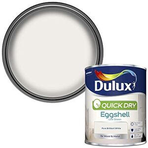 Dulux Quick Dry Eggshell Paint For Wood And Metal Pure Brilliant White 750 ml Dulux Quick Dry Eggshell Paint For Wood And Metal Pure Brilliant White 750 ml
