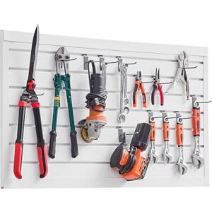 VEVOR Slat Wall Paneling, 2 x 4 ft, PVC Garage Slatwall with Modular Design, White Slat Wall Easy-to-Install Adjustable Slatwall Panel with Coupling Structure & DIY Cutting, Fits for Storage & Display VEVOR Slat Wall Paneling, 2 x 4 ft, PVC Garage Slatwall with Modular Design, White Slat Wall Easy-to-Install Adjustable Slatwall Panel with Coupling Structure & DIY Cutting, Fits for Storage & Display