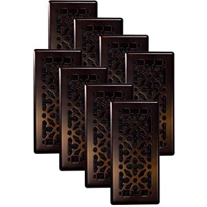 Decor Grates AGH410-RB-8 Gothic Floor Register 4x10 Inches, 8 Pack, Rubbed Bronze Finish Decor Grates AGH410-RB-8 Gothic Floor Register 4x10 Inches, 8 Pack, Rubbed Bronze Finish
