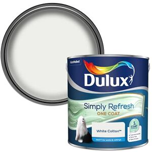 Dulux Simply Refresh Matt Emulsion Paint White Cotton 2.5L, 5382884 Dulux Simply Refresh Matt Emulsion Paint White Cotton 2.5L, 5382884