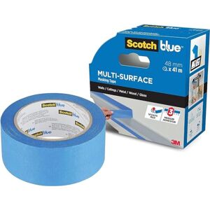 ScotchBlue Multi-Surface Premium Masking Tape, 48mm x 41m, 1 Roll/Pack Scotch Adhesive Blue Painters Tape, For Painting and Decorating, Indoor & Outdoor, Sticks Well, 70% PEFC ScotchBlue Multi-Surface Premium Masking Tape, 48mm x 41m, 1 Roll/Pack Scotch Adhesive Blue Painters Tape, For Painting and Decorating, Indoor & Outdoor, Sticks Well, 70% PEFC