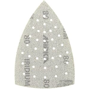 Mirka Iridium Sanding Triangle Premium Sandpaper 100x152x152mm 36-hole Grip, Grit 80, 50 pcs / For sanding paint, putty, primer, wood, steel, mineral materials, plastic. Mirka Iridium Sanding Triangle Premium Sandpaper 100x152x152mm 36-hole Grip, Grit 80, 50 pcs / For sanding paint, putty, primer, wood, steel, mineral materials, plastic.
