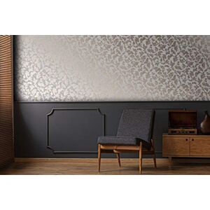 Graham & Brown Superfresco Grey/Rose Gold Milan Metallic Scroll Wallpaper Graham & Brown Superfresco Grey/Rose Gold Milan Metallic Scroll Wallpaper