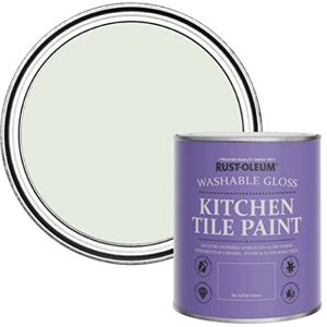 Rust-Oleum Green Water-Resistant Kitchen Tile Paint in Gloss Finish Sage Mist 750ml Rust-Oleum Green Water-Resistant Kitchen Tile Paint in Gloss Finish Sage Mist 750ml