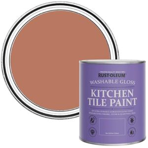Rust-Oleum Red water resistant Kitchen Tile Paint in Gloss Finish Siena 750ml Rust-Oleum Red water resistant Kitchen Tile Paint in Gloss Finish Siena 750ml