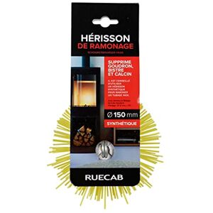RUECAB Chimney Sweeping Brush with M12 mm Standard Female Thread Ring, Synthetic Bristles, Suitable for Unsheathed Duct and Drain Unblocker Diameter 150 mm RUECAB Chimney Sweeping Brush with M12 mm Standard Female Thread Ring, Synthetic Bristles, Suitable for Unsheathed Duct and Drain Unblocker Diameter 150 mm