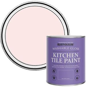 Rust-Oleum Pink Water-Resistant Kitchen Tile Paint in Gloss Finish Strawberry Vanilla 750ml Rust-Oleum Pink Water-Resistant Kitchen Tile Paint in Gloss Finish Strawberry Vanilla 750ml