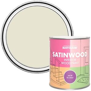 Rust-Oleum Beige Satinwood Interior Wood Paint Oyster 750ml Rust-Oleum Beige Satinwood Interior Wood Paint Oyster 750ml