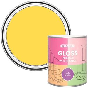 Rust-Oleum Yellow Interior Wood Paint in Gloss Finish Lemon Sorbet 750ml Rust-Oleum Yellow Interior Wood Paint in Gloss Finish Lemon Sorbet 750ml