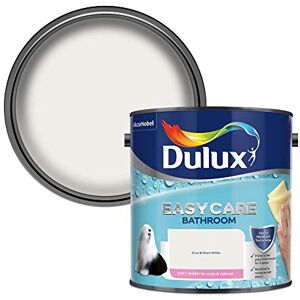 Dulux 500001 Easycare Bathroom Soft Sheen Emulsion Paint for Walls and Ceilings Pure Brilliant White 2. 5 litres Dulux 500001 Easycare Bathroom Soft Sheen Emulsion Paint for Walls and Ceilings Pure Brilliant White 2. 5 litres