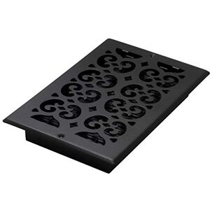 Decor Grates ST610W Scroll Floor Register, Textured Black Finish, 4x10 Decor Grates ST610W Scroll Floor Register, Textured Black Finish, 4x10