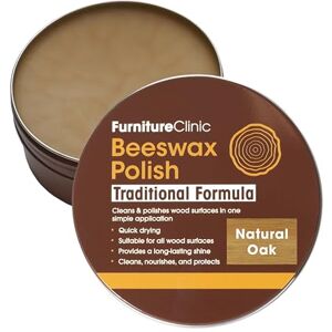 Furniture Clinic Natural Oak Coloured Beeswax Polish for Wood & Furniture 200ml – (Package may vary) Furniture Clinic Natural Oak Coloured Beeswax Polish for Wood & Furniture 200ml – (Package may vary)