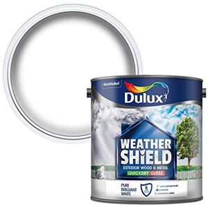 Dulux Weather Shield Quick Dry Gloss Paint, 2.5 L Pure Brilliant White Dulux Weather Shield Quick Dry Gloss Paint, 2.5 L Pure Brilliant White