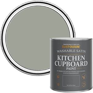 Rust-Oleum Light Green Scrubbable Kitchen Cupboard Paint in Satin Finish Tea Leaf 750ml Rust-Oleum Light Green Scrubbable Kitchen Cupboard Paint in Satin Finish Tea Leaf 750ml