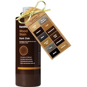Furniture Clinic Wood Stain (Dark Oak) – Fast Drying, Highly Concentrated, and Easy-to-Apply Wood Stain for All Indoor & Outdoor Wood – Water Based & Non-Toxic – 500ml Furniture Clinic Wood Stain (Dark Oak) – Fast Drying, Highly Concentrated, and Easy-to-Apply Wood Stain for All Indoor & Outdoor Wood – Water Based & Non-Toxic – 500ml