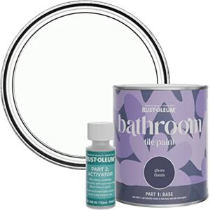Rust-Oleum White Water-Resistant Bathroom Tile Paint in Gloss Finish Moonstone 750ml Rust-Oleum White Water-Resistant Bathroom Tile Paint in Gloss Finish Moonstone 750ml