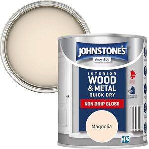 Johnstone's Wood & Metal Paint Gloss Finish Magnolia 750ml Water Based Non Drip & Quick Drying Radiator Paint Low Odour Dry in 1-2 Hours 8m2 Coverage per Litre Johnstone's Wood & Metal Paint Gloss Finish Magnolia 750ml Water Based Non Drip & Quick Drying Radiator Paint Low Odour Dry in 1-2 Hours 8m2 Coverage per Litre