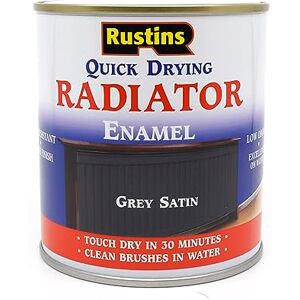 RUSTINS Quick Drying Radiator Enamel Satin Grey 500ml – Durable, Long-Lasting Finish for Radiators That Stands the Test of Time RUSTINS Quick Drying Radiator Enamel Satin Grey 500ml – Durable, Long-Lasting Finish for Radiators That Stands the Test of Time