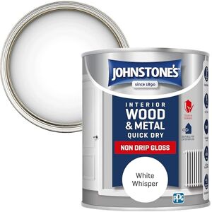 Johnstone's Wood & Metal Paint Gloss Finish White Whisper 750ml Water Based Non Drip & Quick Drying Radiator Paint Low Odour Dry in 1-2 Hours 8m2 Coverage per Litre Johnstone's Wood & Metal Paint Gloss Finish White Whisper 750ml Water Based Non Drip & Quick Drying Radiator Paint Low Odour Dry in 1-2 Hours 8m2 Coverage per Litre