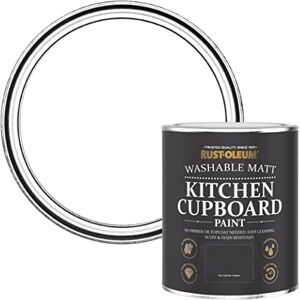 Rust-Oleum White Kitchen Cupboard Paint in Matt Finish Cotton (WHITE) 750ml Rust-Oleum White Kitchen Cupboard Paint in Matt Finish Cotton (WHITE) 750ml