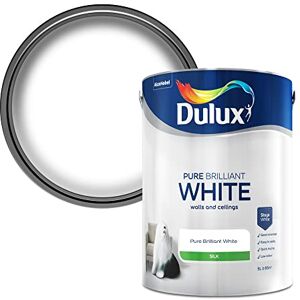 Dulux Silk Emulsion Paint For Walls And Ceilings Pure Brilliant White 5 Litres Dulux Silk Emulsion Paint For Walls And Ceilings Pure Brilliant White 5 Litres