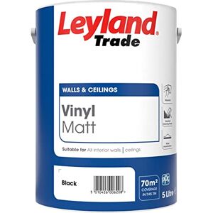 Leyland Trade Vinyl Matt Emulsion Paint Black 5L Leyland Trade Vinyl Matt Emulsion Paint Black 5L
