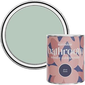 Rust-Oleum Green Moisture Resistant Bathroom Wood and Cabinet Paint in Gloss Finish Leaplish 750ml Rust-Oleum Green Moisture Resistant Bathroom Wood and Cabinet Paint in Gloss Finish Leaplish 750ml