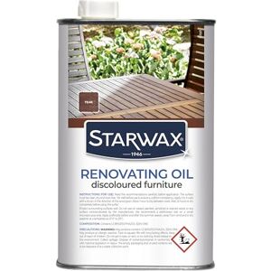 STARWAX Easy-To-Apply Renovating Oil for Discoloured Furniture Revives and Renovates Wood Teak Shade Long-Lasting Protection Quick to Dry 750ml Up To 11m² STARWAX Easy-To-Apply Renovating Oil for Discoloured Furniture Revives and Renovates Wood Teak Shade Long-Lasting Protection Quick to Dry 750ml Up To 11m²