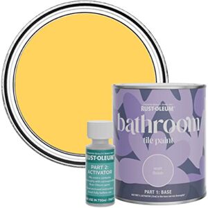 Rust-Oleum Yellow Water-Resistant Bathroom Tile Paint in Matt Finish Lemon Jelly 750ml Rust-Oleum Yellow Water-Resistant Bathroom Tile Paint in Matt Finish Lemon Jelly 750ml