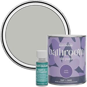 Rust-Oleum Grey Water-Resistant Bathroom Tile Paint in Satin Finish Flint 750ml Rust-Oleum Grey Water-Resistant Bathroom Tile Paint in Satin Finish Flint 750ml