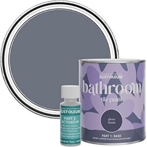 Rust-Oleum Grey Water-Resistant Bathroom Tile Paint in Gloss Finish Marine Grey 750ml Rust-Oleum Grey Water-Resistant Bathroom Tile Paint in Gloss Finish Marine Grey 750ml