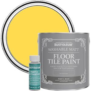 Rust-Oleum Yellow Washable Matt Floor Tile Paint Lemon Sorbet 2.5L Rust-Oleum Yellow Washable Matt Floor Tile Paint Lemon Sorbet 2.5L