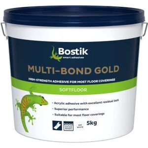 Bostik Multi-Bond Gold Flooring Adhesive 5kg Bonds Most Floor Coverings High Level Of Dry Film Tack Bostik Multi-Bond Gold Flooring Adhesive 5kg Bonds Most Floor Coverings High Level Of Dry Film Tack
