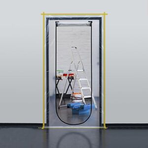 Meister Translucent Dust Protection Door 220 x 112 cm – Pack of 2 – Integrated Zip – Reusable – Dust Protection for Conversion & Renovation Meister Translucent Dust Protection Door 220 x 112 cm – Pack of 2 – Integrated Zip – Reusable – Dust Protection for Conversion & Renovation