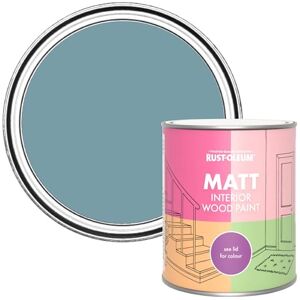 Rust-Oleum Blue Interior Wood Paint in Matt Finish Pacific State 750ml Rust-Oleum Blue Interior Wood Paint in Matt Finish Pacific State 750ml