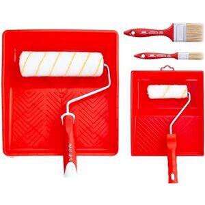 PENNELLIFICIO 2000 Paint Kit with 2 Trays, 2 Rollers and 2 Brushes, Paint Set, for Painting, Waterpainting, Interior Walls, Smooth and Little Rough – Made in Italy PENNELLIFICIO 2000 Paint Kit with 2 Trays, 2 Rollers and 2 Brushes, Paint Set, for Painting, Waterpainting, Interior Walls, Smooth and Little Rough – Made in Italy