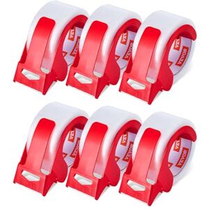 VEVOR Clear Packing Tape, 3 inches Core, 6 Rolls 1.88 Inches x 65 Yards Packing Tape with Dispenser, 2.7 Mil Heavy Duty Packaging Tape Designed for Moving, Storage and Packing, Shipping and Mailing VEVOR Clear Packing Tape, 3 inches Core, 6 Rolls 1.88 Inches x 65 Yards Packing Tape with Dispenser, 2.7 Mil Heavy Duty Packaging Tape Designed for Moving, Storage and Packing, Shipping and Mailing