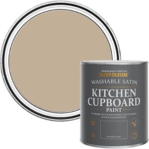 Rust-Oleum Brown Scrubbable Kitchen Cupboard Paint in Satin Finish Salted Caramel 750ml Rust-Oleum Brown Scrubbable Kitchen Cupboard Paint in Satin Finish Salted Caramel 750ml