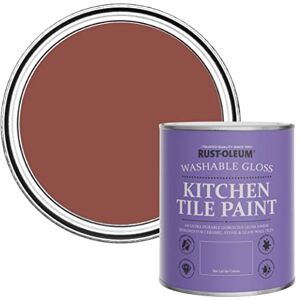 Rust-Oleum Red Water-Resistant Kitchen Tile Paint in Gloss Finish Fire Brick 750ml Rust-Oleum Red Water-Resistant Kitchen Tile Paint in Gloss Finish Fire Brick 750ml
