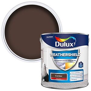 Dulux Weather Shield Exterior High Gloss Paint, Conker, 2.5 L Dulux Weather Shield Exterior High Gloss Paint, Conker, 2.5 L